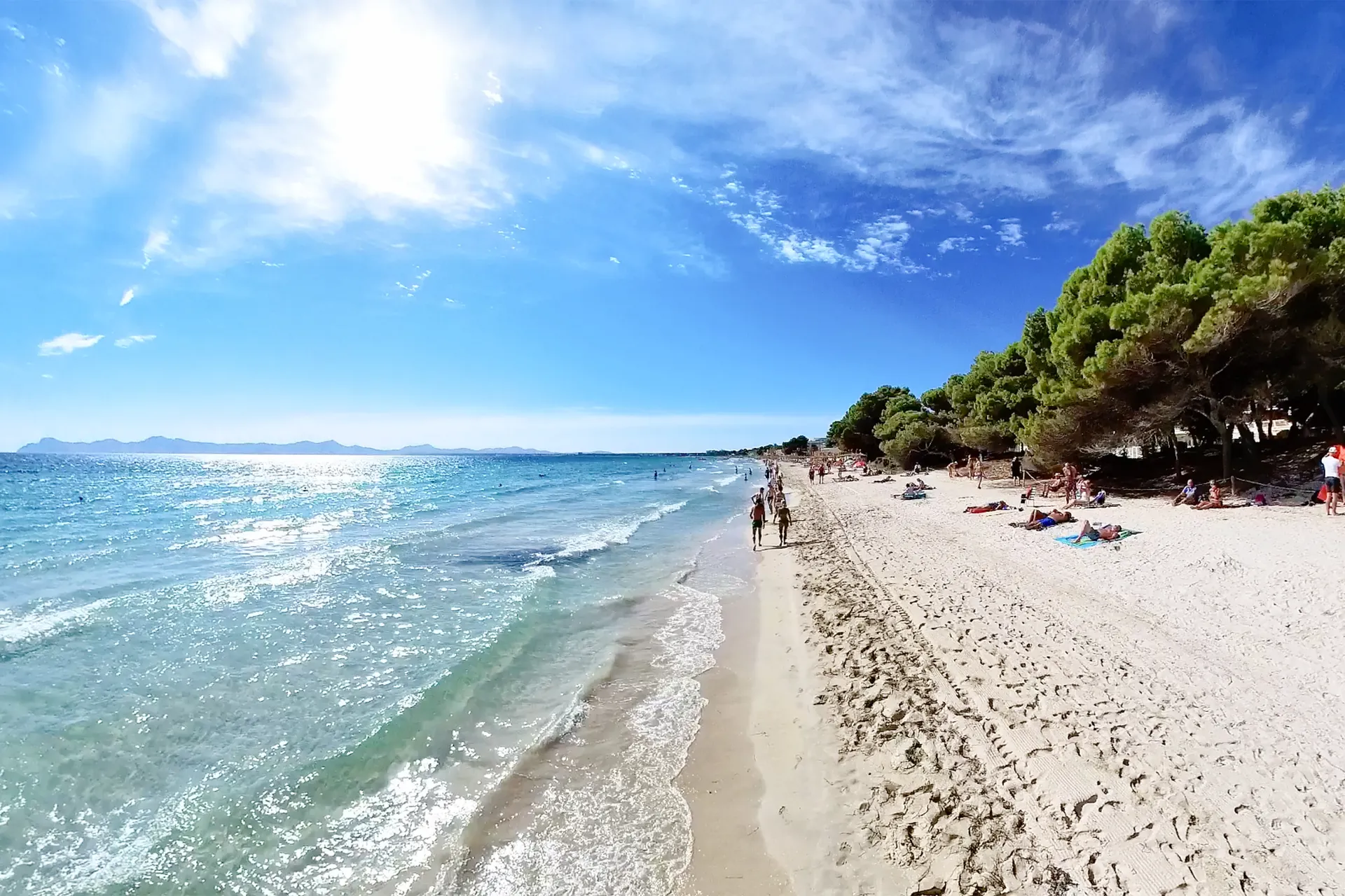 Strand auf Mallorca, Aufnahme aus dem Mallorca-Atlas